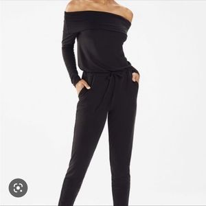 Off the shoulder jogger jumpsuit